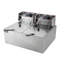 8L dual cylinder Stainless steel electric fryer